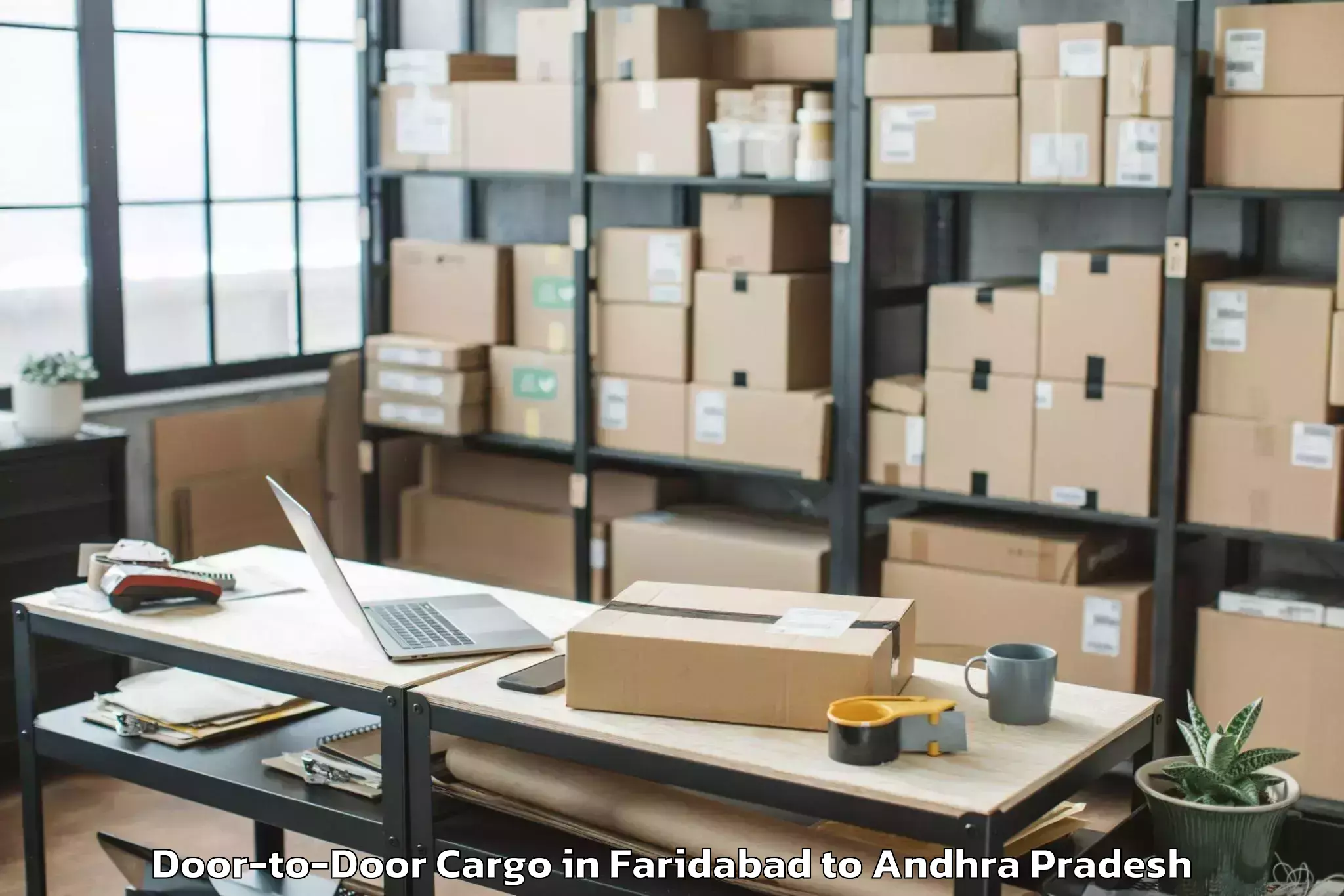 Easy Faridabad to Kanuru Door To Door Cargo Booking